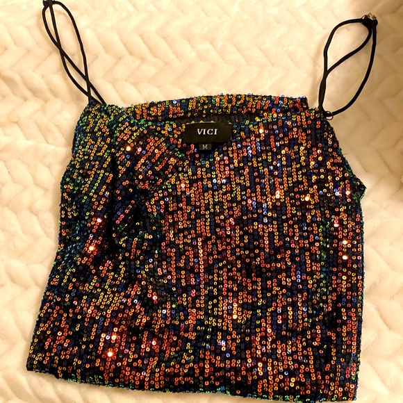 NWOT VICI sequin tank size M - Picture 1 of 2